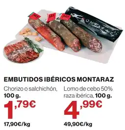 Hipercor Montaraz embutidos ibericos oferta