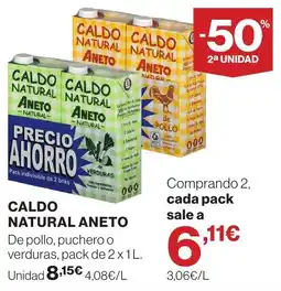 Hipercor Caldo natural aneto oferta