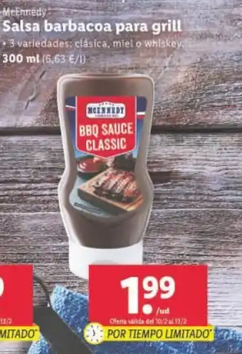 Lidl Salsa barbacoa para grill 300ml oferta