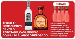 Hipercor Tequilas José Cuervo Silver o Reposado, Casamigos o Don Julio Blanco o Reposado oferta