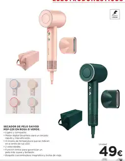 Hipercor Saivod secador de pelo msp-226 en rosa o verde oferta