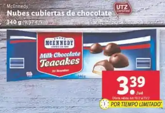 Lidl Nubes cubiertas de chocolate 340g oferta