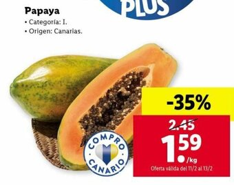 Lidl Papaya oferta