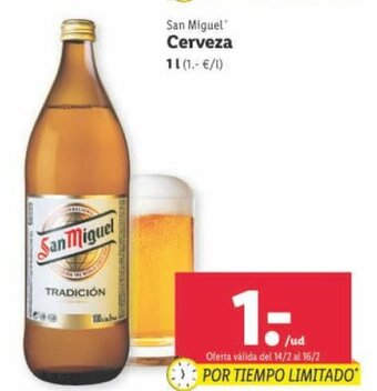 Lidl San Miguel Cerveza 1l oferta