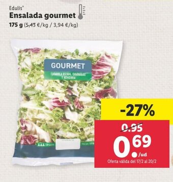 Lidl Edulis Ensalada gourmet 175g oferta