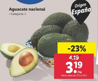 Lidl Aguacate nacional oferta
