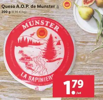 Lidl Queso A.O.P Munster 200g oferta