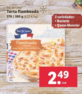 Lidl Duc de Coeur Torta flambeada 270/280g oferta