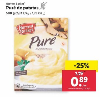 Lidl Harvest Basket Puré de patatas 500g oferta