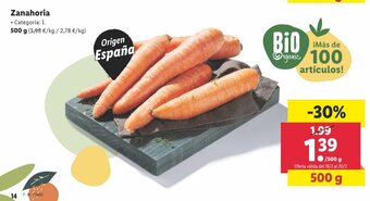 Lidl Zanahoria 500g oferta