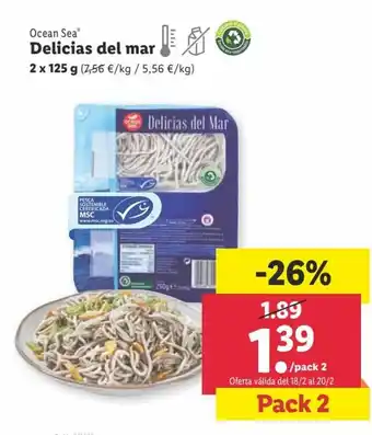 Lidl Ocean Sea Delicias del mar 2 x 125g oferta