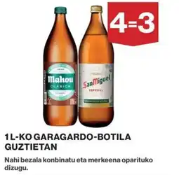 El Corte Inglés Ko garagardo-botila guztietan oferta