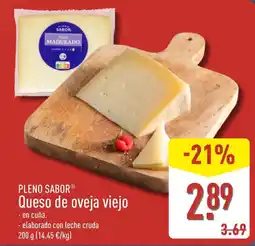 ALDI Pleno Sabor queso de oveja viejo oferta