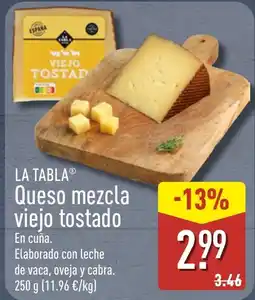 ALDI La tabla queso mezcla viejo tostado oferta