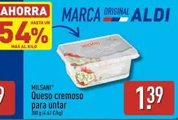 ALDI Milsani queso cremoso para untar oferta