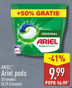 ALDI Ariel ariel pods oferta