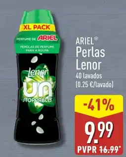 ALDI Ariel Perlas Lenor oferta