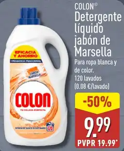 ALDI Colon detergente liquido jabon de marsella oferta