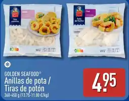 ALDI Golden Seafood anillas de pota / tiras de potón oferta