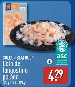 ALDI Golden Seafood cola de langostino pelada oferta
