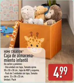 ALDI Home Creation caja de almacenamiento infantil oferta