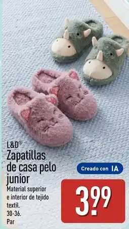 ALDI L&D Zapatillas de casa pelo junior oferta