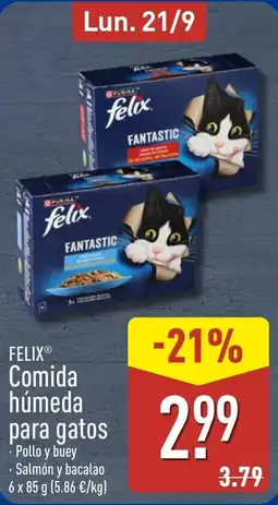 ALDI Felix comida húmeda para gatos oferta