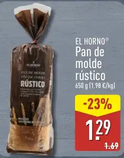 ALDI El Horno pan de molde rustico oferta