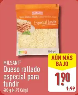 ALDI Milsani queso rallado especial para fundir oferta