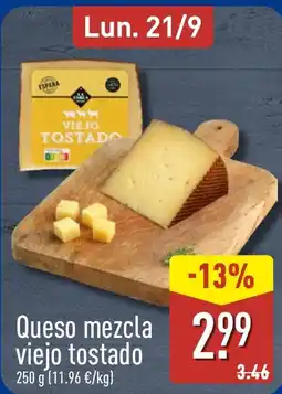 ALDI Queso mezcla viejo tostado oferta