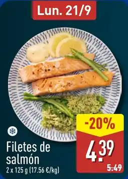 ALDI Filetes de salmón oferta