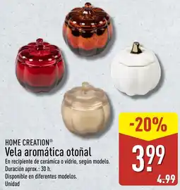 ALDI Home Creation vela aromática otoñal oferta