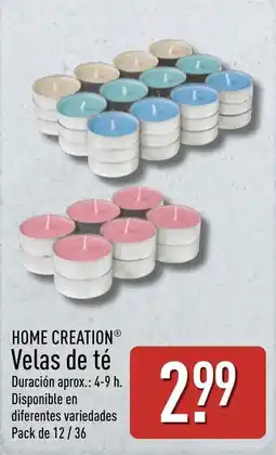 ALDI Home Creation velas de té oferta