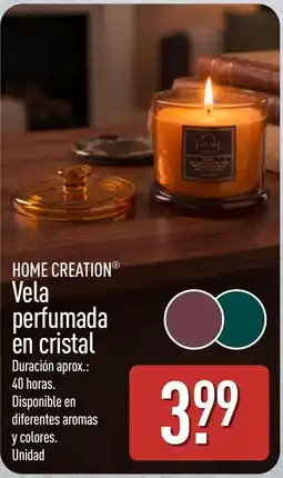 ALDI Home Creation vela perfumada en cristal oferta