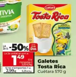 Dia Cuétara Galetes Tosta Rica oferta