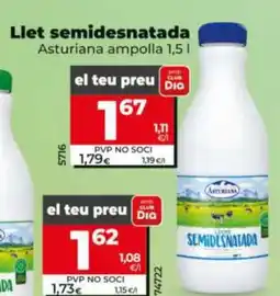 Dia Asturiana llet semidesnatada oferta