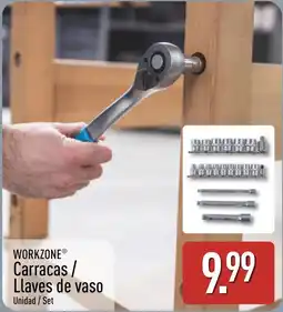 ALDI Workzone carracas / llaves de vaso oferta