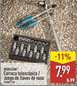 ALDI Workzone carraca telescópica / juego de llaves de vaso oferta
