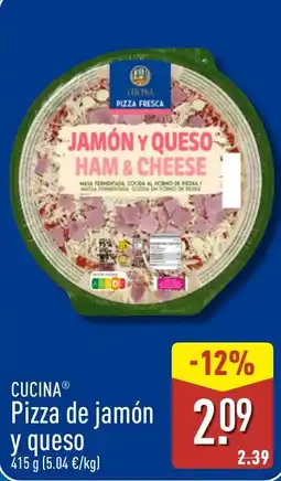 ALDI Cucina pizza de jamón y queso oferta