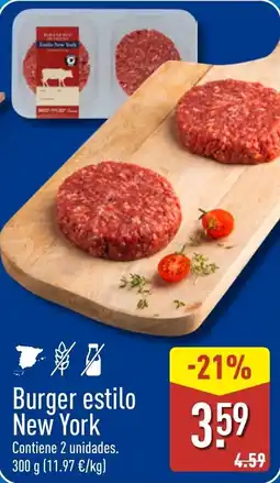 ALDI Burger estilo New York oferta