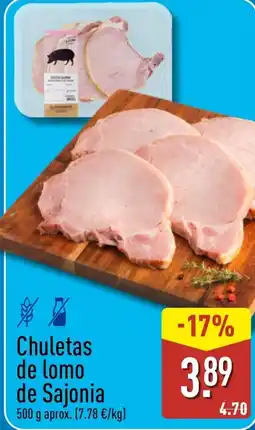 ALDI Chuletas de lomo de Sajonia oferta