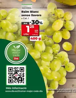 Dia Raïm Blanc sense llavors oferta