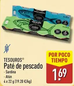 ALDI Tesouros paté de pescado oferta