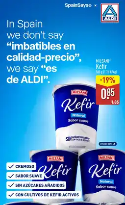 ALDI Milsani Kefir oferta