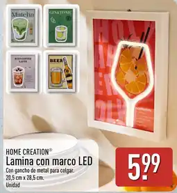 ALDI Home Creation lamina con marco led oferta