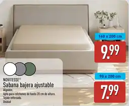 ALDI Novitesse sabana bajera ajustable oferta