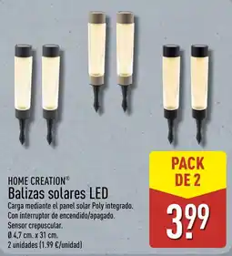 ALDI Home Creation balizas solares led oferta