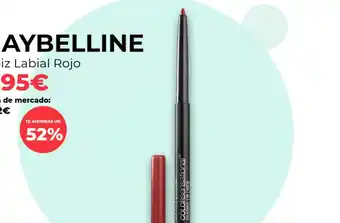 Maybelline Lápiz Labial Rojo