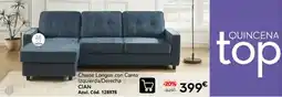 Conforama Cian chaise longue con cama izquierda/derecha azul oferta