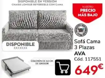 Sofá Cama 3 Plazas AVA